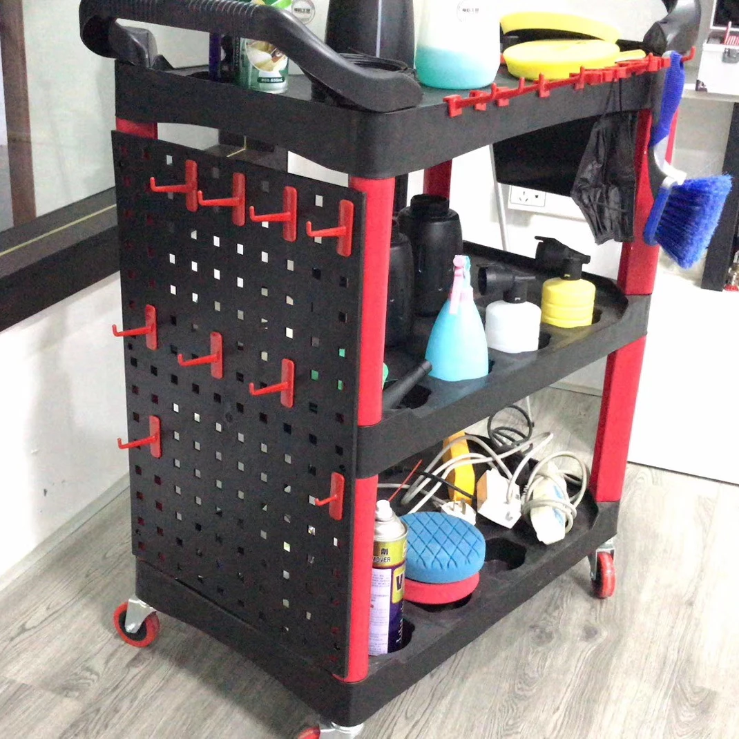 Car Beauty Tool Three-layer multi-function removable cart