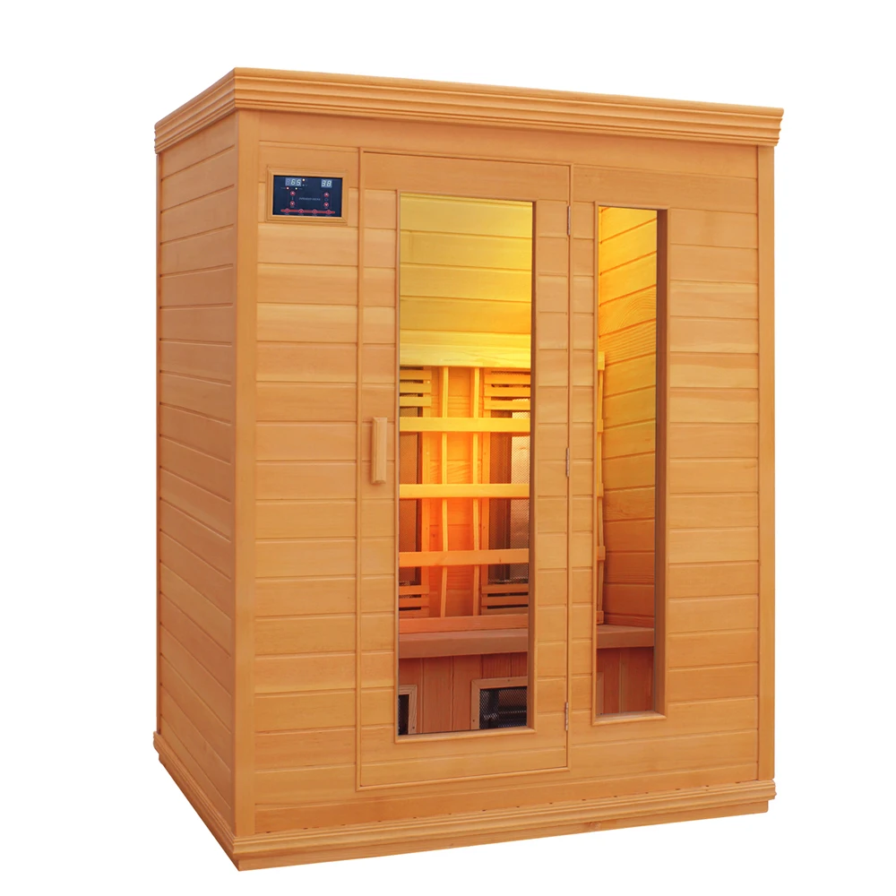 Canadian solid  hemlock  Infrared Sauna 2 people sauna room Requires 120V / 15A power