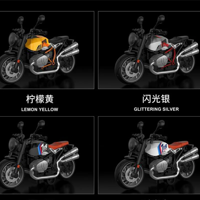 Felisu Cross-border alloy motorcycle model retro throwback motorcycle children boys creative biker decorations ornaments