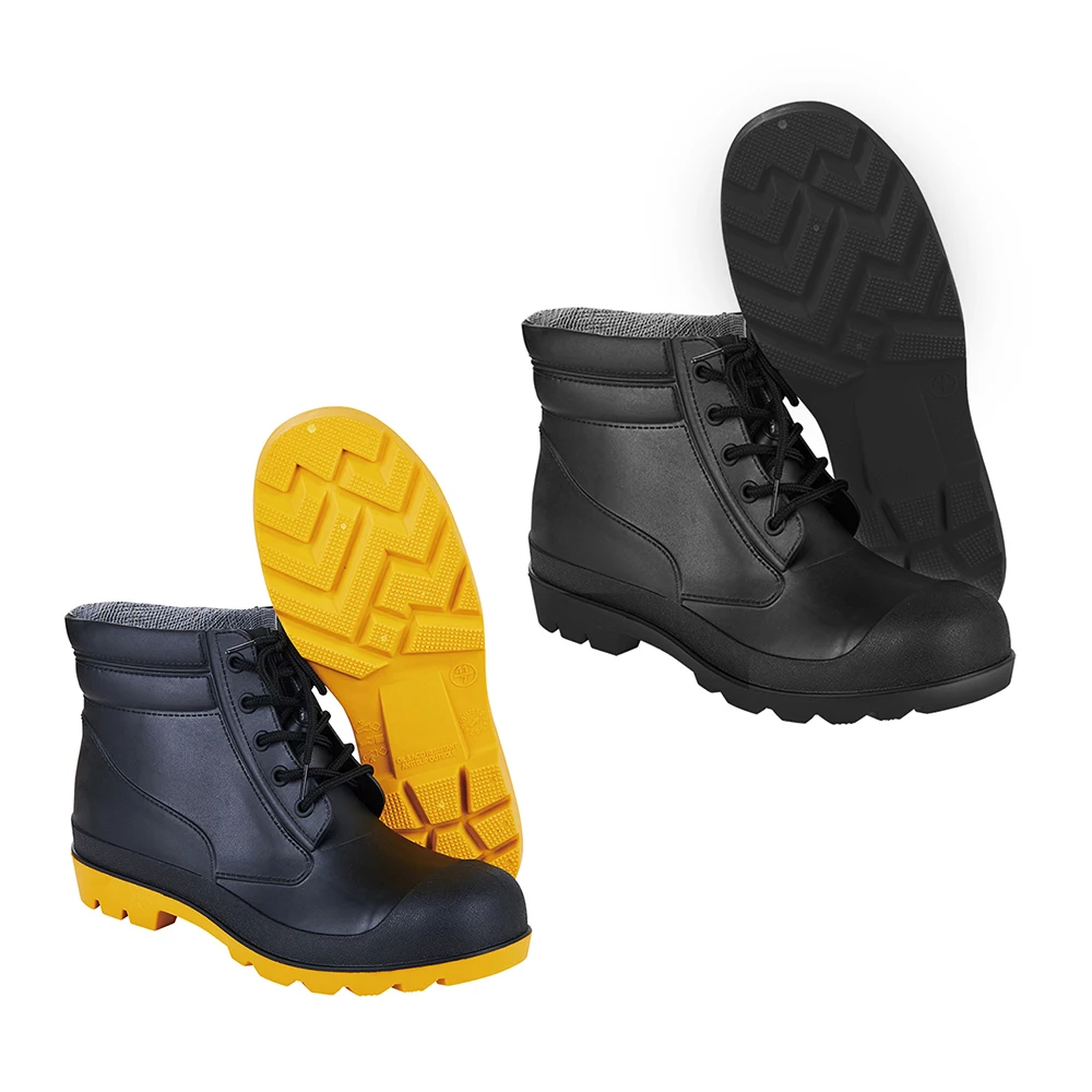 RB118 Heavy duty PVC work construction mining boots ankle safety rainboots steel toe sole for choose
