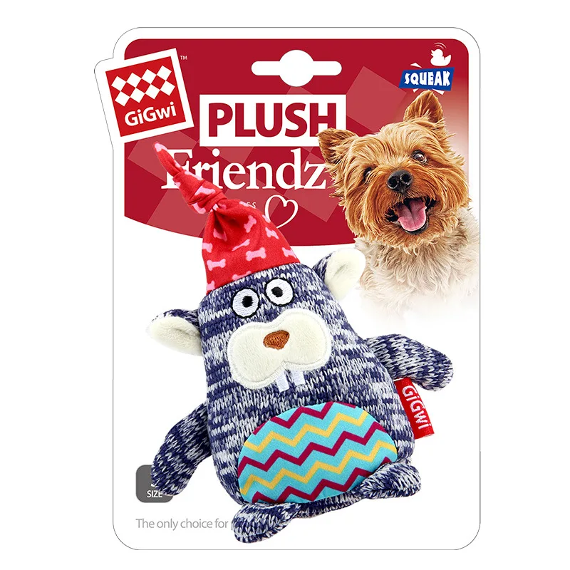 Wholesale luxury hide seek dog toys squeak set plush BB squeaky dogs toy pet christmas gift stock new
