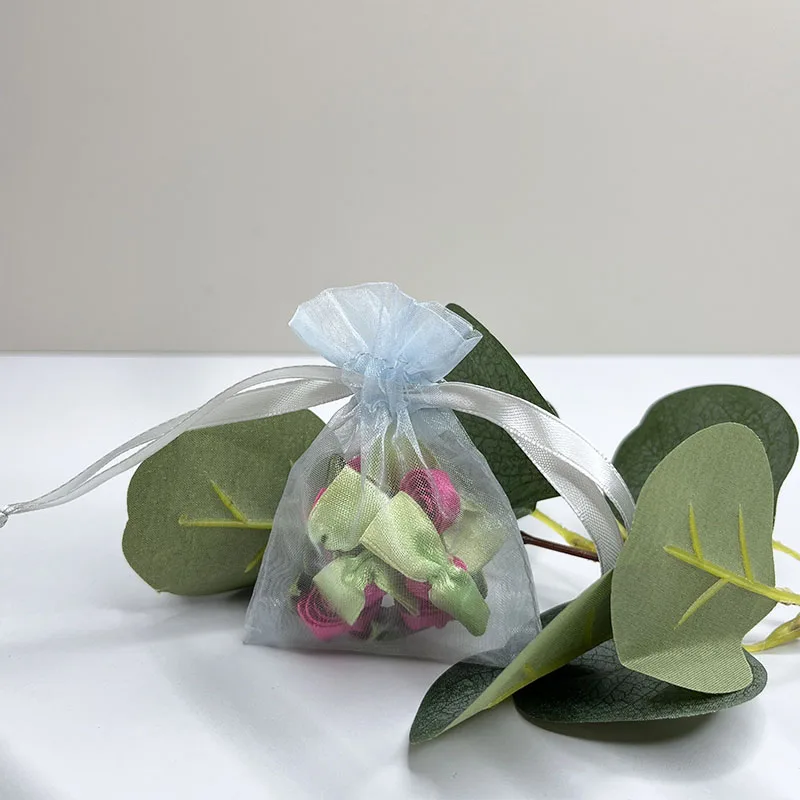 Цветные цвета Лидер продаж Высококачественная органза ювелирная сумка на шнурке для вечеринки