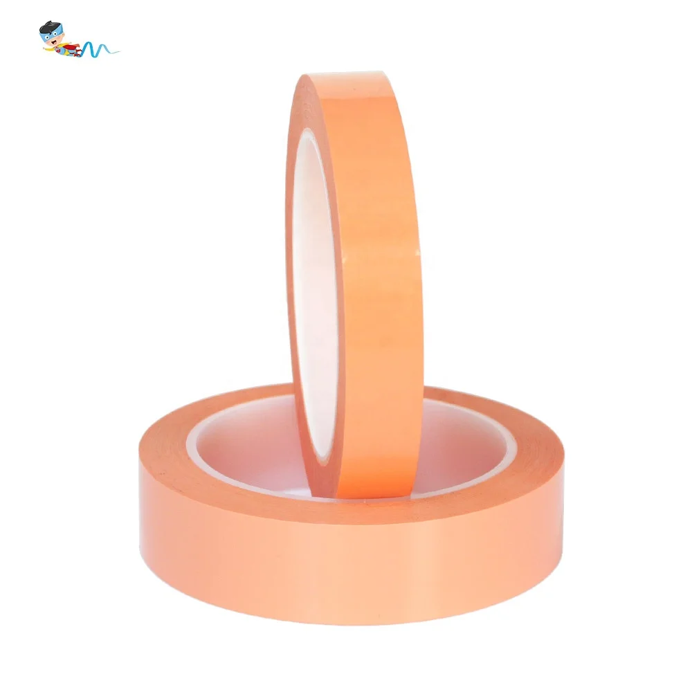 2- Orange Color Mara PET Film Acrylic Glue Self Adhesive 5S Pinstripe Transformer Insulation Mylar Polyester Electrical Tape