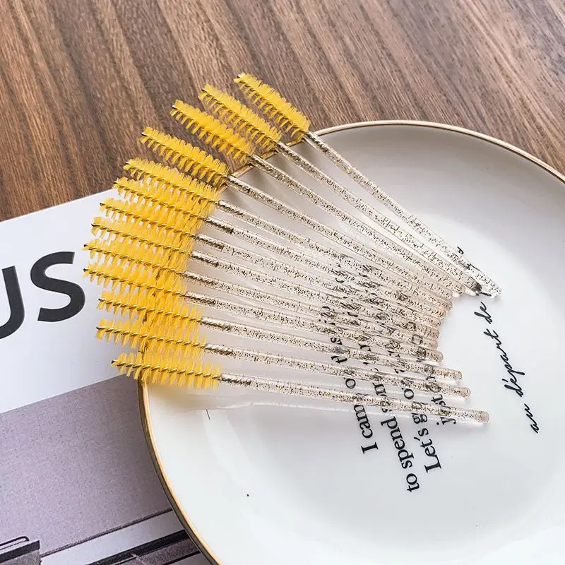 Custom eyelash brush color size for eyelash makeup eyebrows multi-purpose mascara brush plastic material mass wholesale