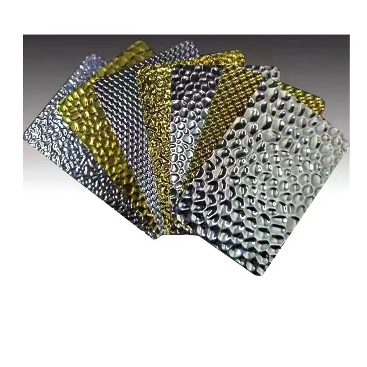 Алюминиевая пластина золотого цвета с изображением апельсиновой корки, тисненый алюминиевый лист 4060