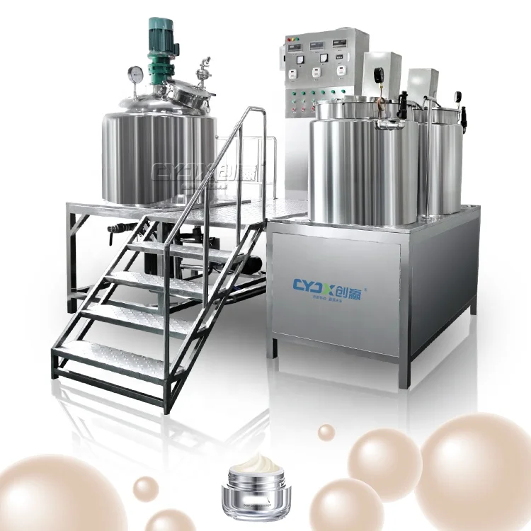 CYJX Vacuum Emulsifying Mixer Lipstick Mixing Making MachineFactory Manufacturer Vacuum Emulsifier Machine Make Cheese Equipment