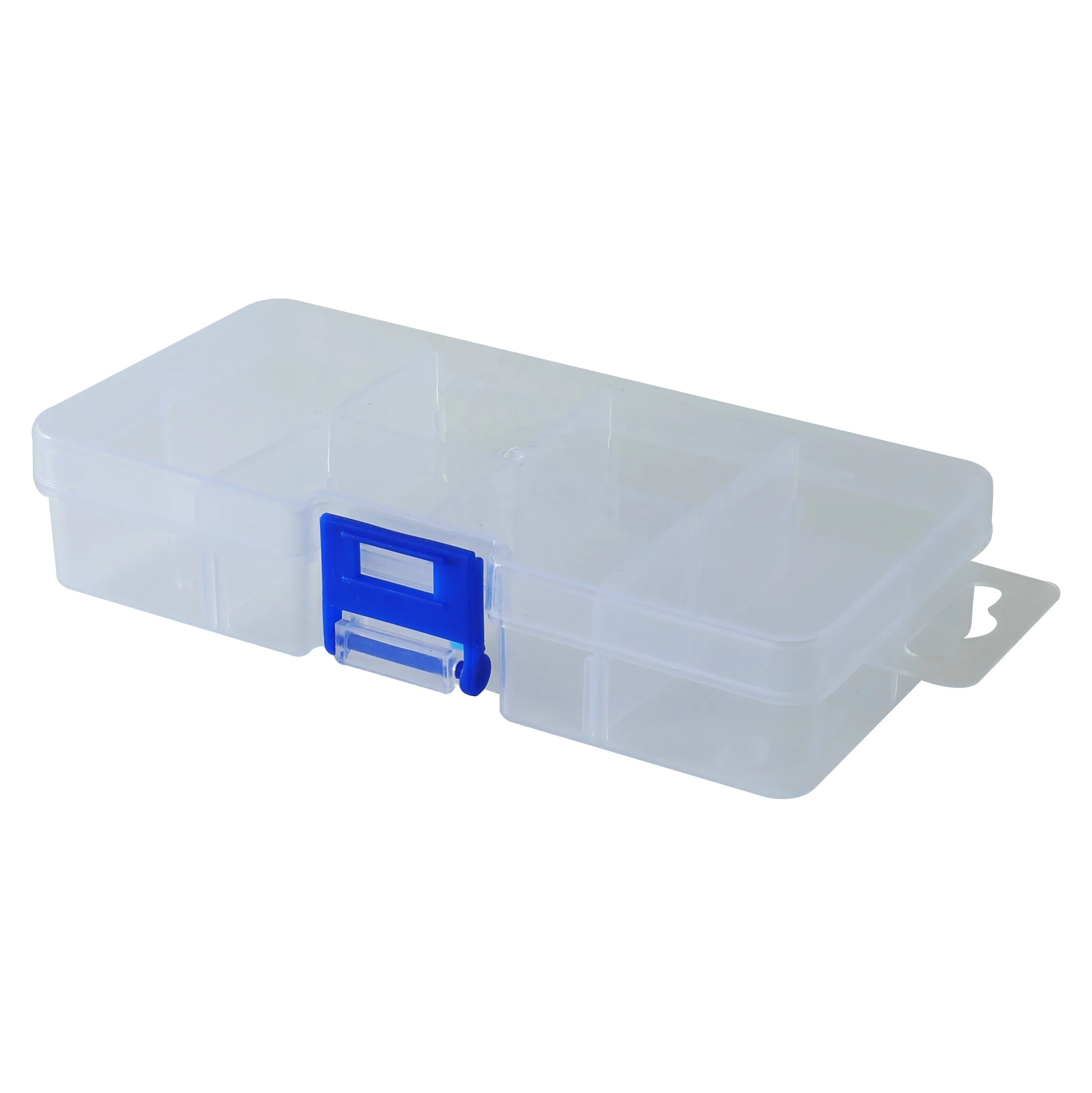 Hot sale 8 Grids Clear PP Plastic Empty Nail Tip Storage Box Nail Transfer Foil Sticker By Roll Packing Box