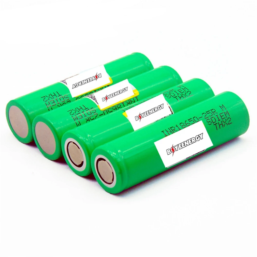 3.6 volt Lithium ion batteries cell 3C 5C 15C INR18650S HE4 INR18650 25R li-ion cylindrical battery 18650 3.7v 2500mah 9.25wh