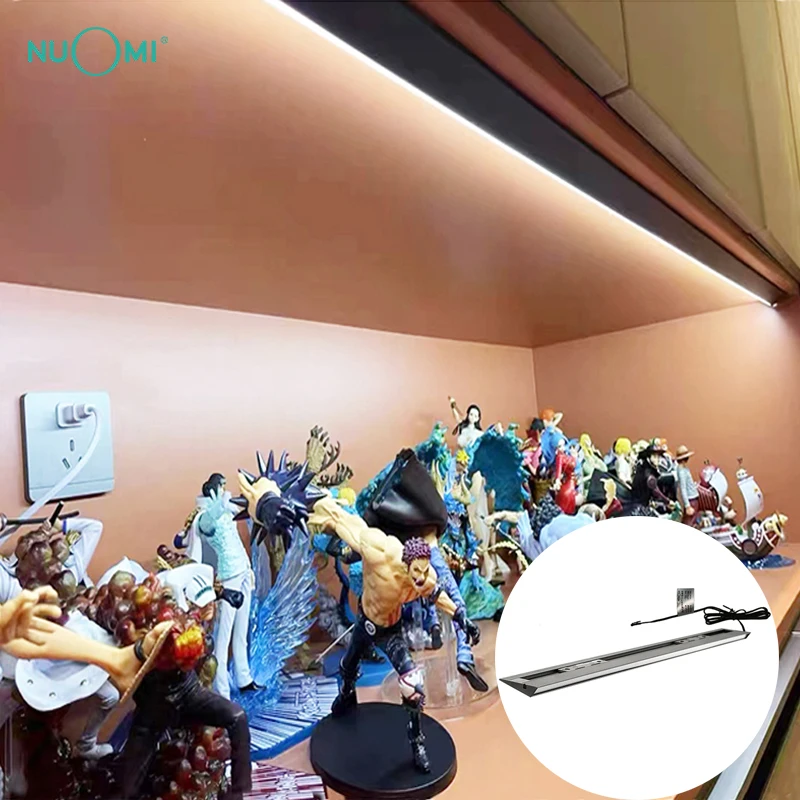 NUOMI Surface Mounted Aluminum Profile Oblique Lighting Lamp Wardrobe Lights inward glowing design Under Cabinet Led Light