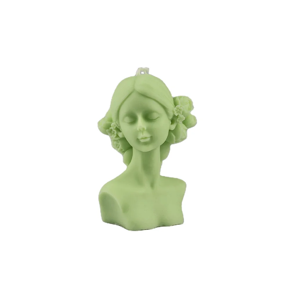 100% soy wax, parafin wax home deco Wholesale DIY Silicone Mold Candle Making Palming Girl Candle Mould Gift