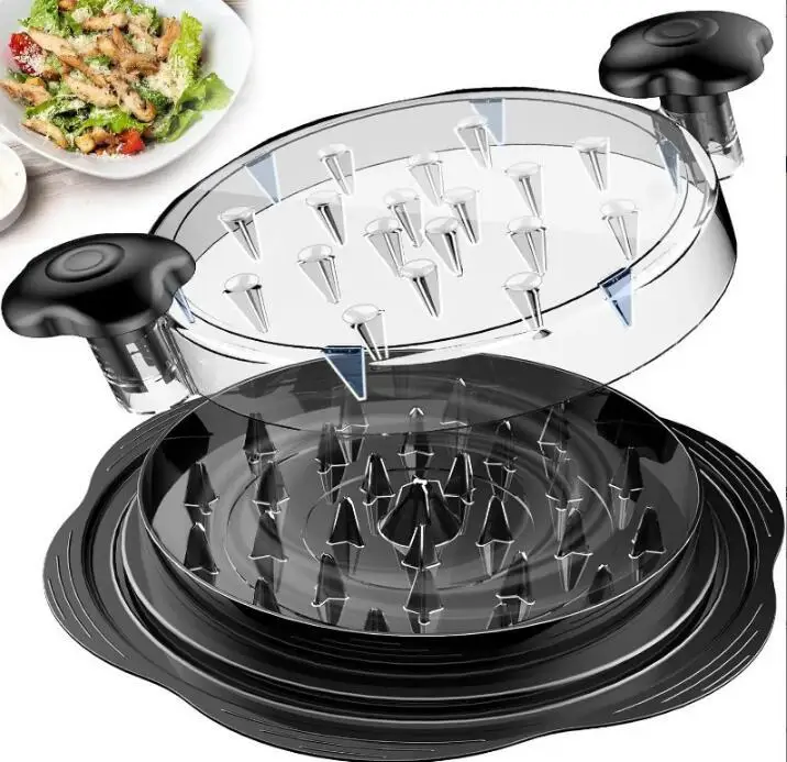 Bbq Plastic Round Handles shredder/dishwasher Safe Household Items Chicken Shredder Tool Manual Transparent Meat Shredder