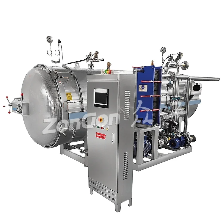 mini small glass jars and bottle cooker food water spray machine autoclave retort for sale