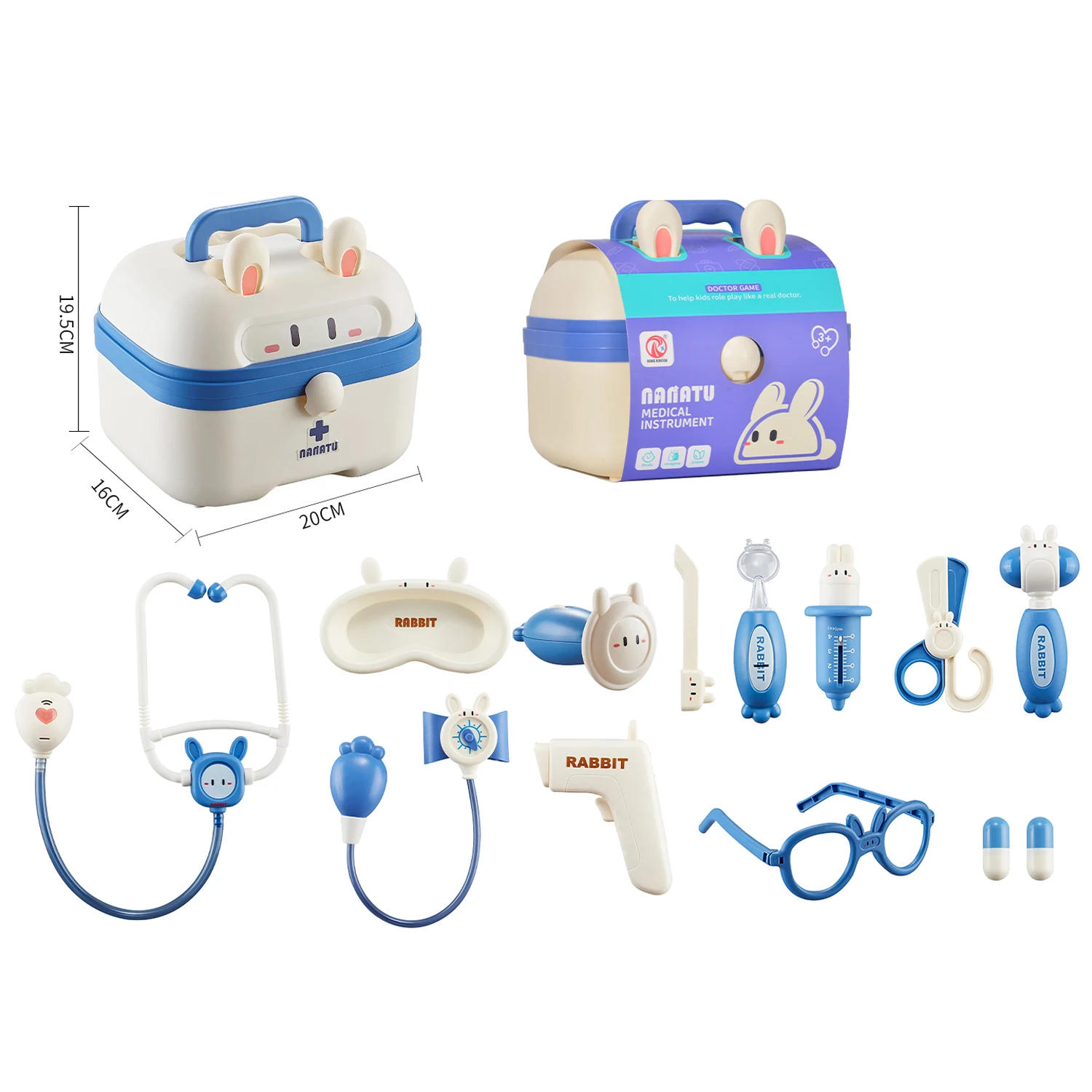 Cute Doctor Kit Toys Educational Role Play Game Pretend Play Kids Toys Doctor Play Set for Kids Girls Children