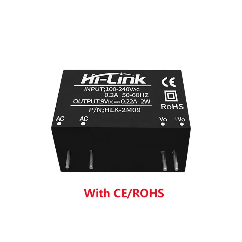 Hi-Link AC-DC Converter220V 9V 2W 230mA Mini Power Supply Module Intelligent Household Switch HLK-2M09