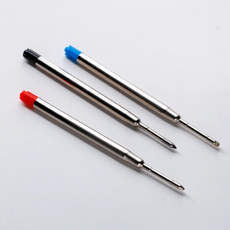 Wholesale smooth writing black blue metal ball pen ballpoint pen ink refill