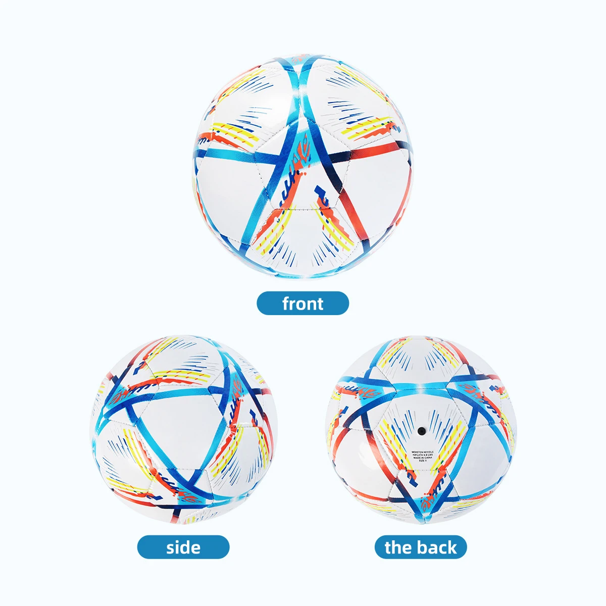 Custom Football & Soccer Training Soccer Ball Size 5 PVC PU Machine Sewed Soccer Balls