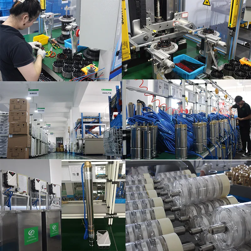 hybrid water pump deep well submersible pump for borehole solar powered AC / DC pump