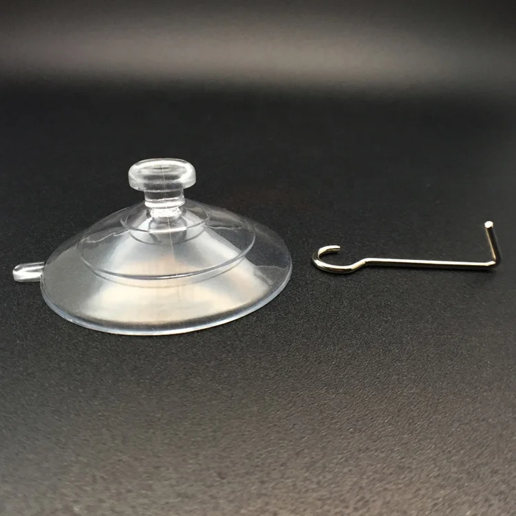 
 Большая стеклянная присоска 50 мм с крючком  