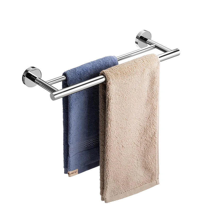 Bathroom wall double-layer towel bar 24 inch brushed nickel towel bar wall mounted 304 stainless steel bathroom towel rack