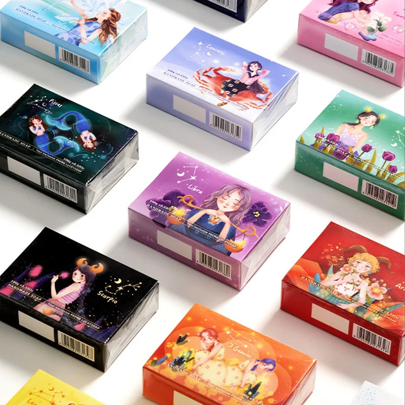 Hot Selling 12 Colors Optional Handmade Soap Deep Cleaning Colorful Constellation Soap