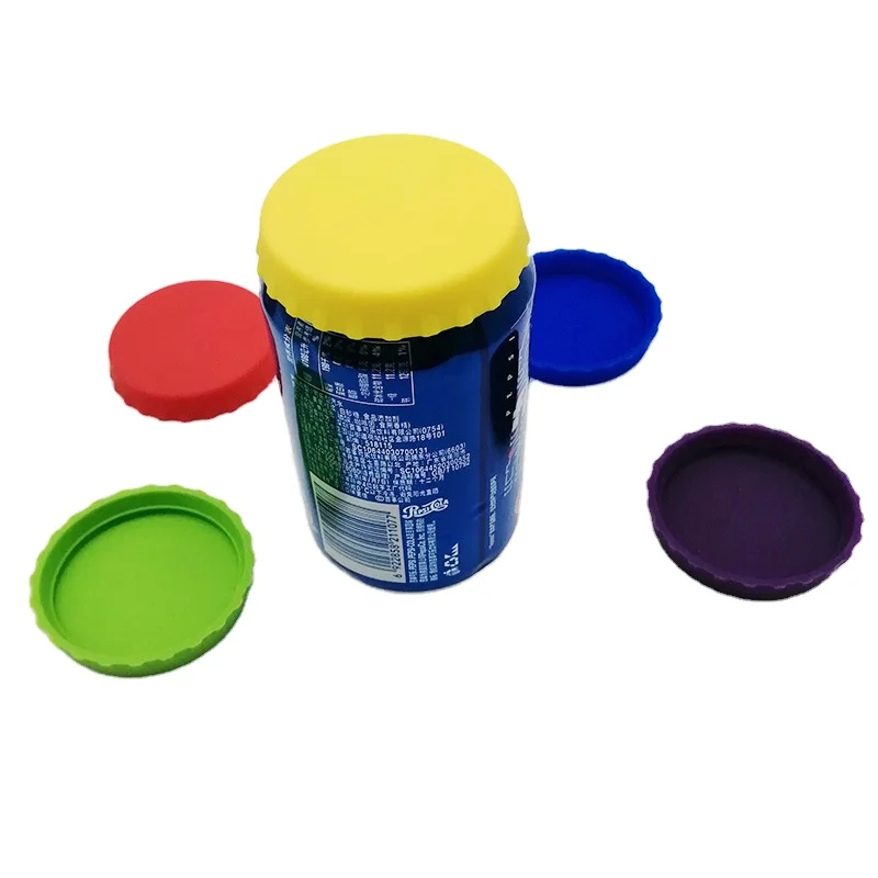 2024accept custom logo plastic Silicone Soda Can Lids cover Reusable Beer Can Top Cover Silicone Can Stopper silicone food cover