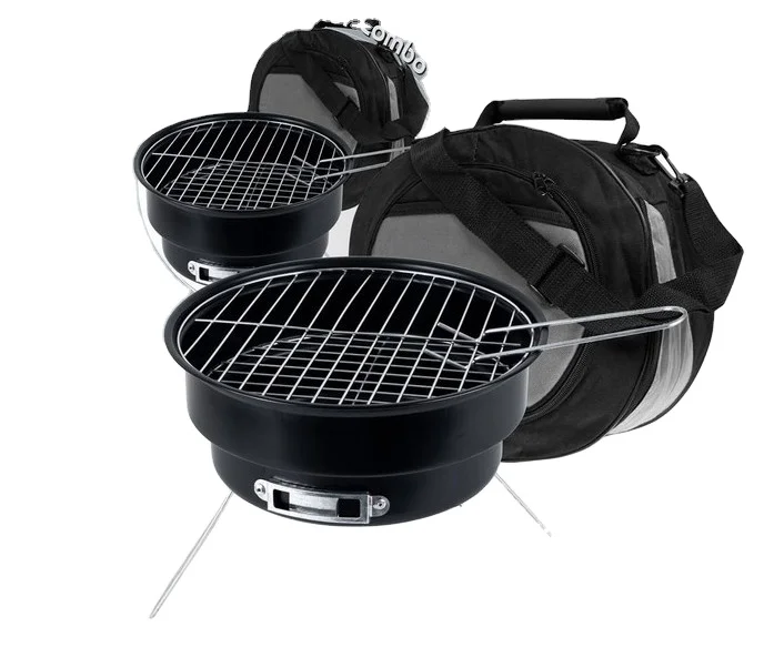 2 in 1 Mini portable barbecue grill with cooler bag