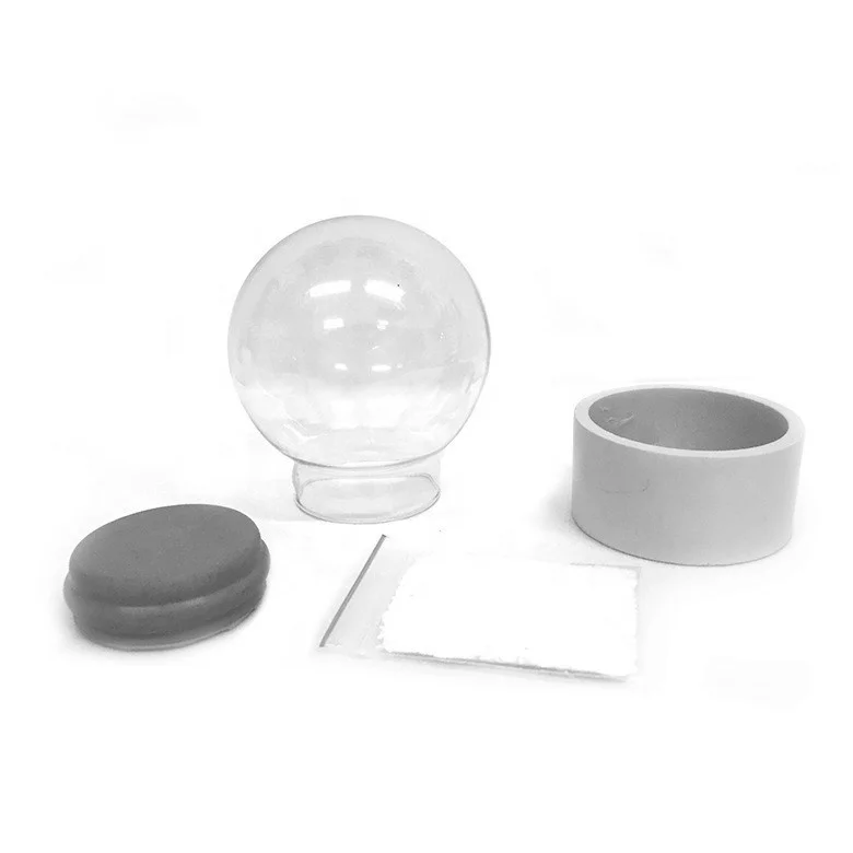 Promotional Snow Globe Glass Crystal Ball Resin Black Base Souvenir Gift Customized