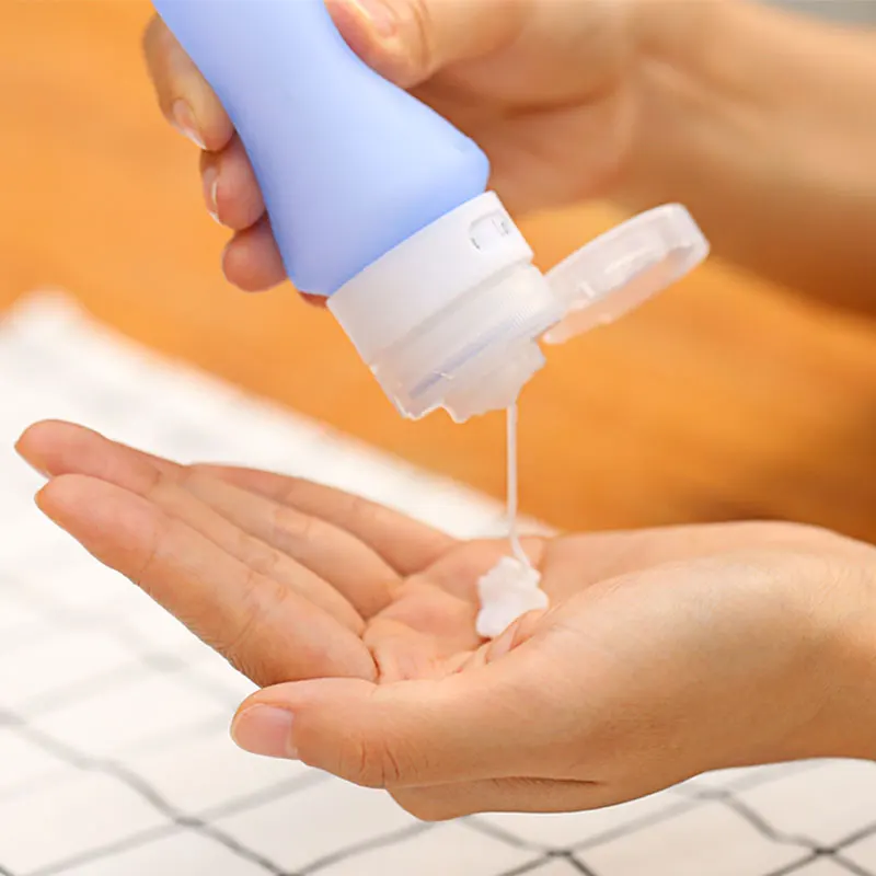 Без бисфенола А, новый дизайн, Детские Рекламные трубки для путешествий, подарки, силиконовая бутылка для шампуня, сжимаемые бутылки