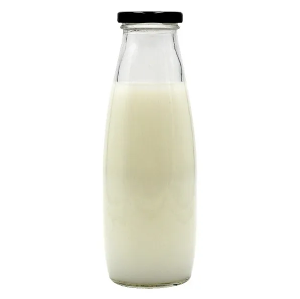 Glass Yogurt Bottle Sealed Bus Milk Bottle Transparent Beverage Glass Sealed Bottle With Cover