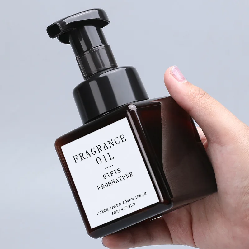 4oz 300ml 500 ml 1000ml amber black squeeze empty lotion pump shampoo skincare and conditioner cute plastic bottle