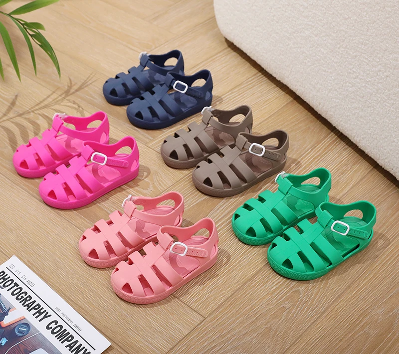 New Sandals for Summer Kid Boys Girls Cute Beach Children Jelly Sandals Non-slip Safe Rubber Baby Kids Jelly Shoes