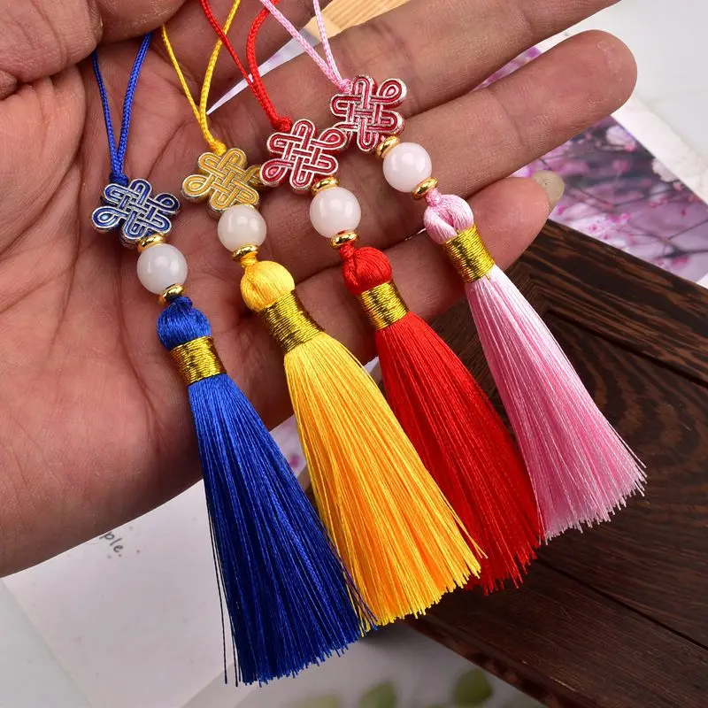 Chinese knot tassel tassel Chinese wind hand bookmark shell hanging ear accessories pendant