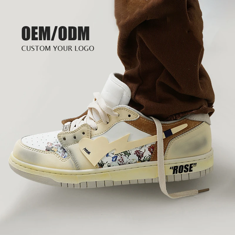 Low Moq Designer Shoes Sneakers men Rubber Shoes Genuine Leather Custom Mens Sneakers With Logo