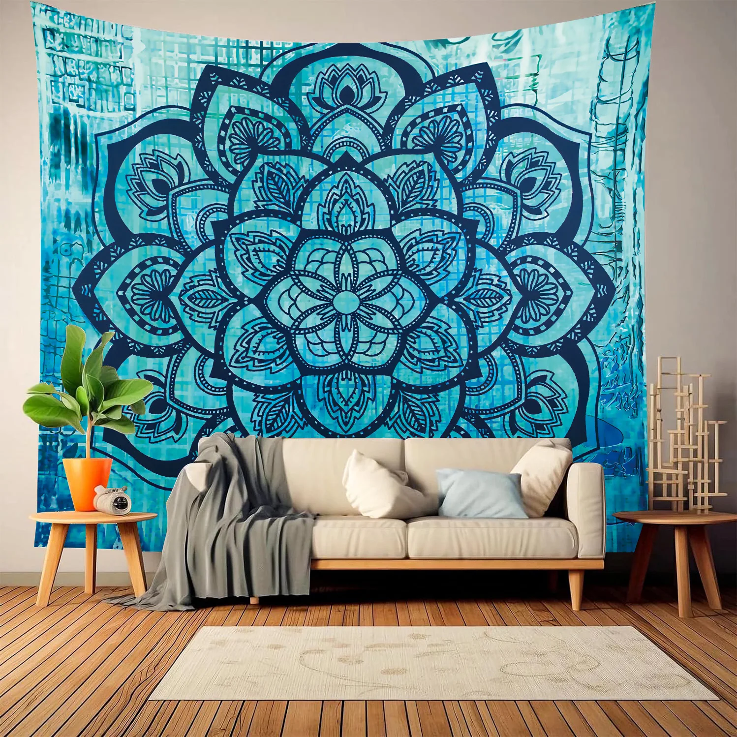 Ins Popular Bohemia Hanging Tapestry Custom Digital Printing Polyester Backdrop Wholesale Price Art Theme for Decorative Use