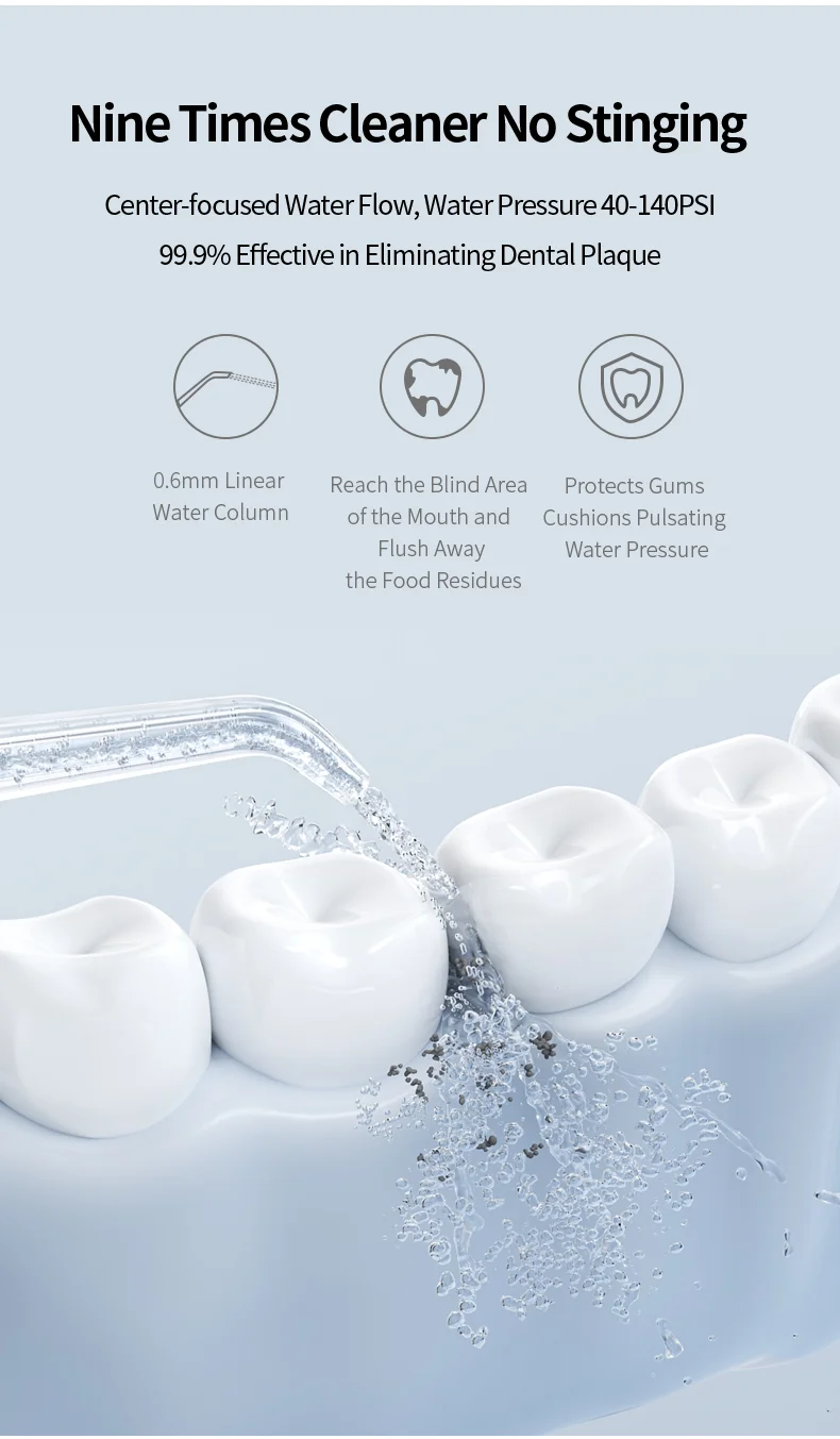 Wholesale  Household Dental Water Flosser Combo Electric USB Battery Patent Brush Floss Removing Food Debris Plaque Care