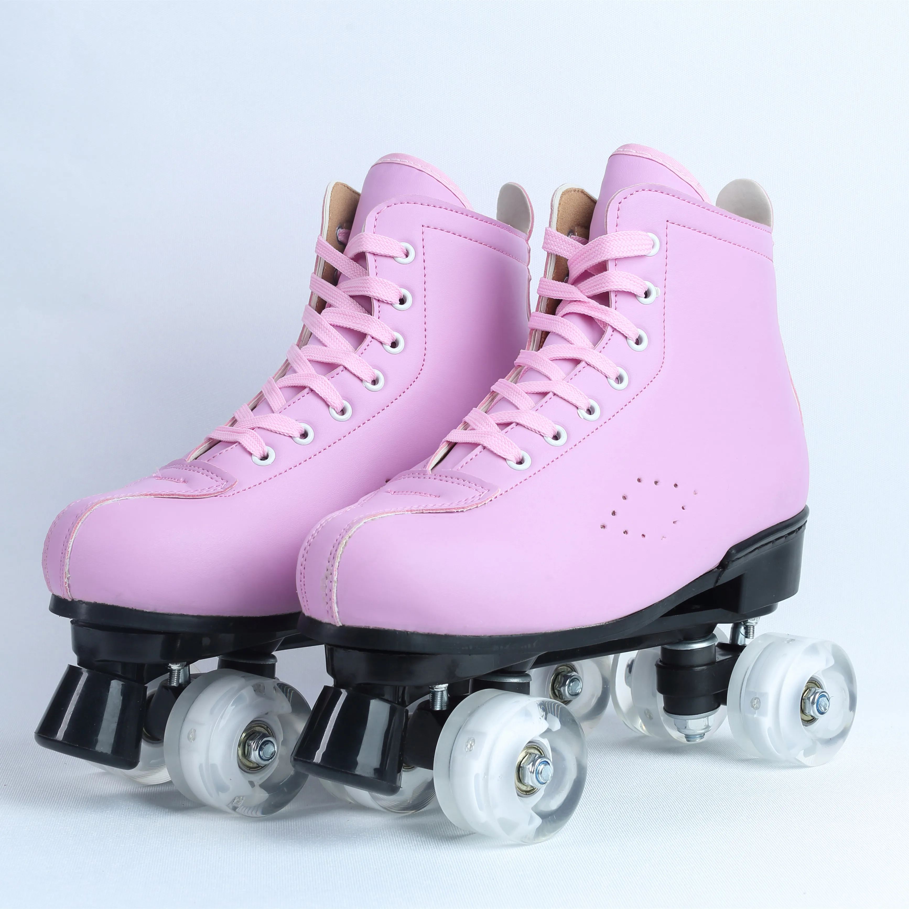 Wholesale customization of adult leather roller skates, Double row roller skates for sale,