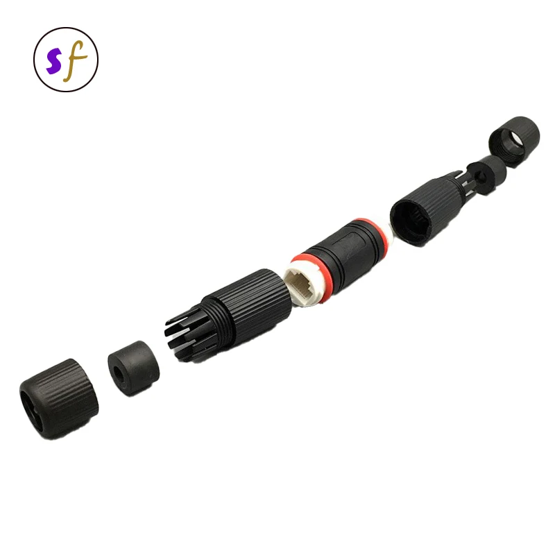 Ethernet Network Cable Double Head Outdoor Lan Coupler Waterproof RJ45 Connector