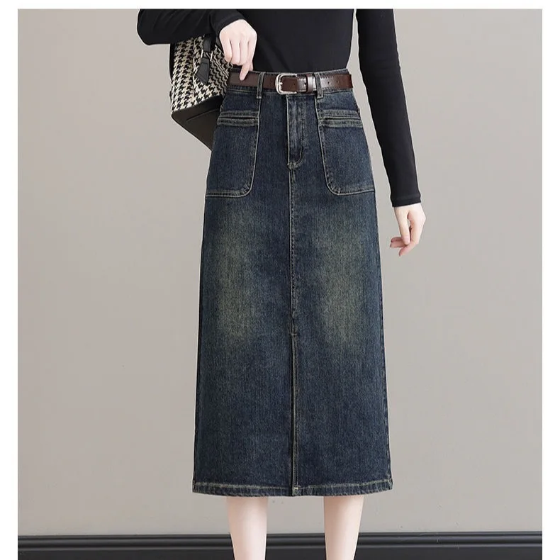 Latest Fashion Women Ladies Clothes Hole Button Mini Jeans Skirts for Summer