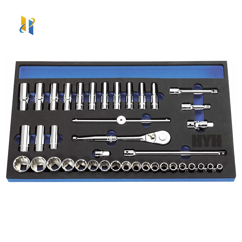 HYH Factory Custom Toolbox Foam Trays Insertion Protection Inlay For Large Uav And Camera Equipment EPE Eva Shadow Foam Inserts