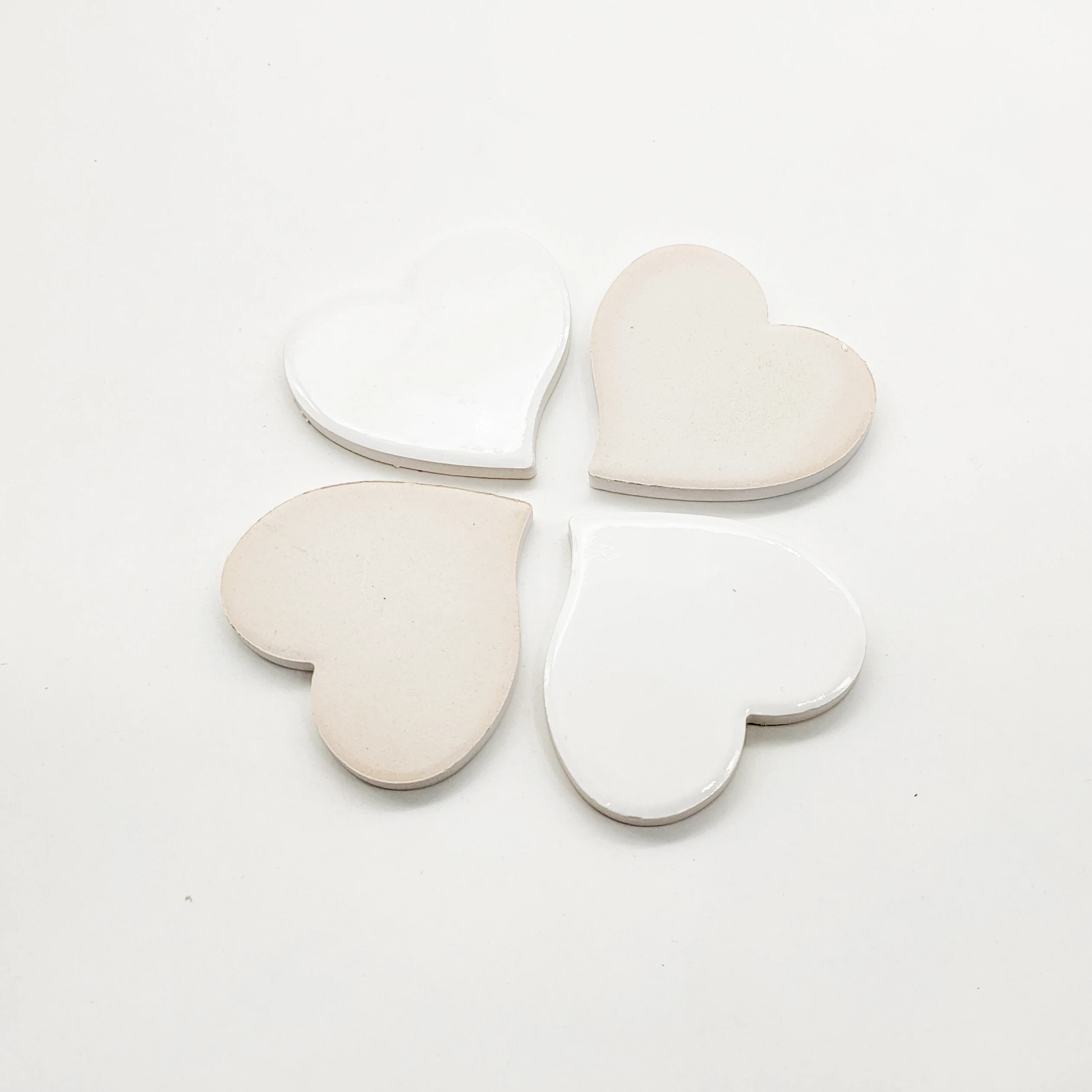 DIY custom wholesale bent love molding embryo sublimation decoration white printed ceramic refrigerator brick with soft magnetic