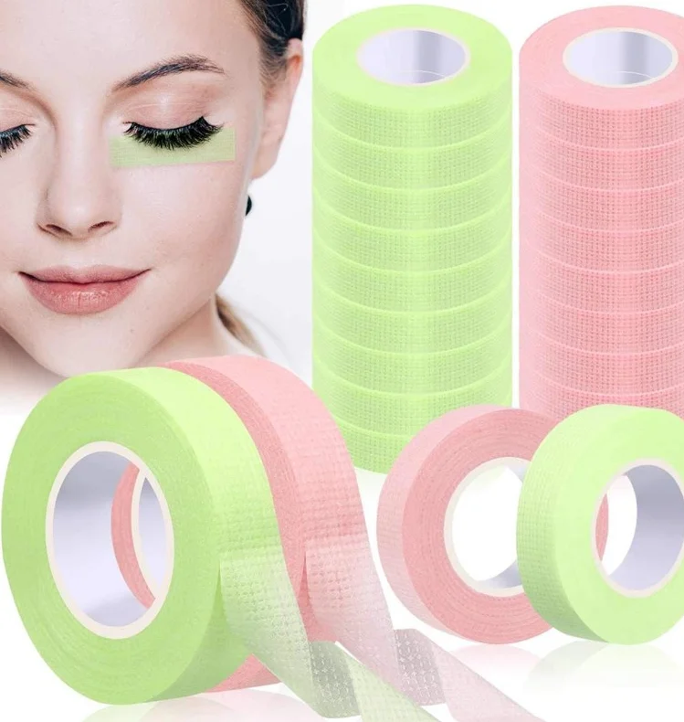Лента для ресниц LashPlus медицинский нетканый микропор белого зеленого розового цветов