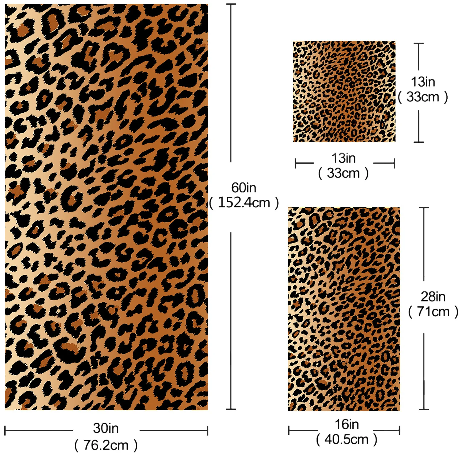 Custom  Leopard Print Pattern Beach Towel Set Three Piece Bath Towel 1 Hand Towel