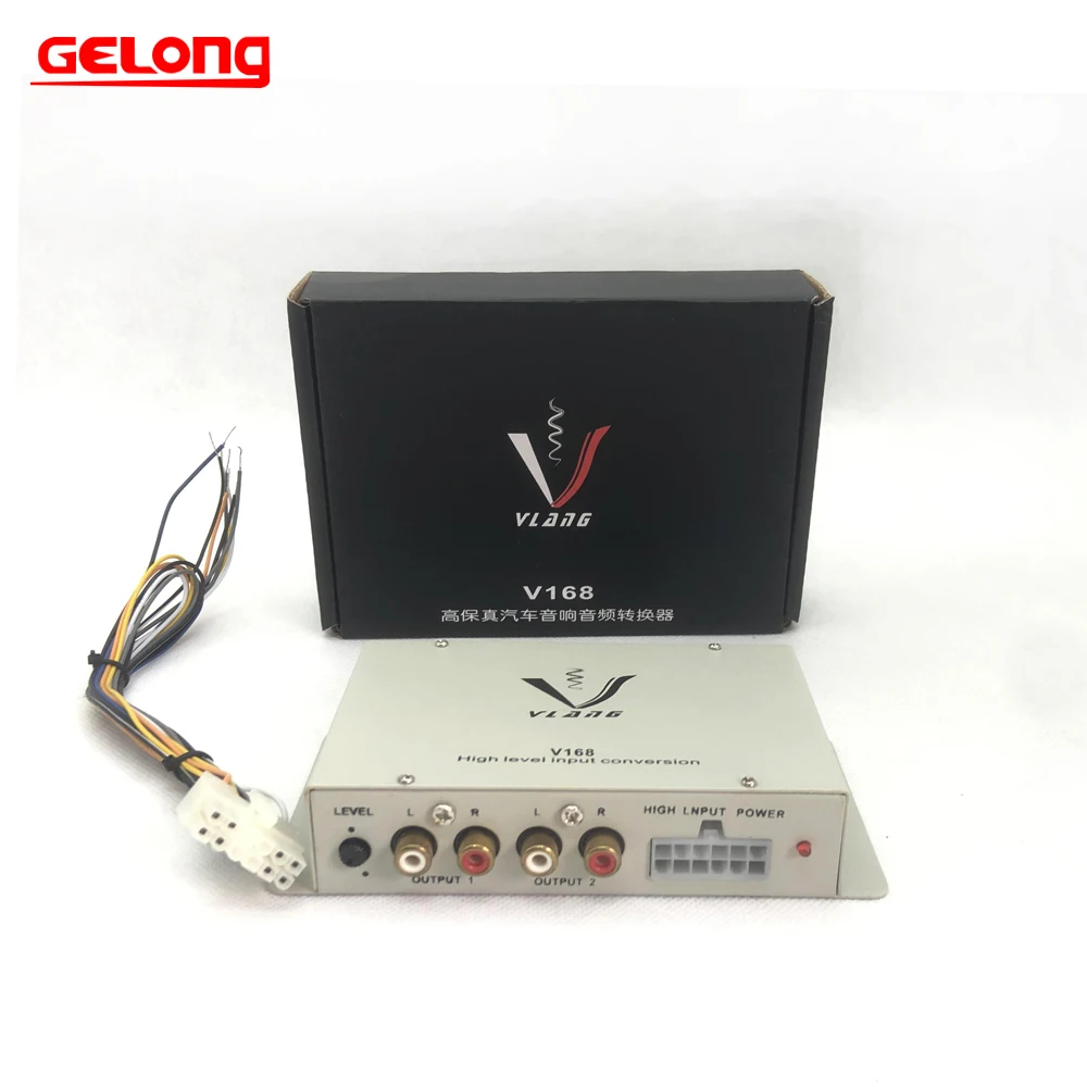 Gelong Automotive electronics   Hot selling 80W 12V car audio converter With the delay function active Impedance converter