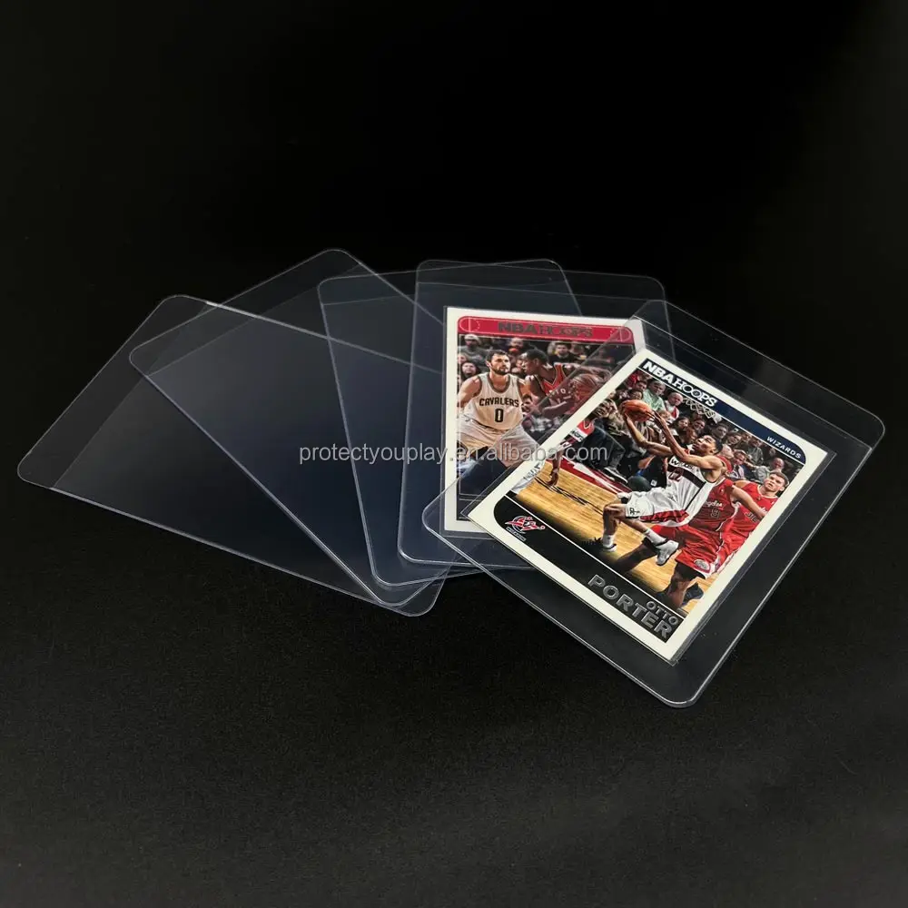 Ультрапрозрачный Профессиональный Полужесткий защитный чехол с карманом для карт для покемона, футбола, баскетбола, занятий спортом