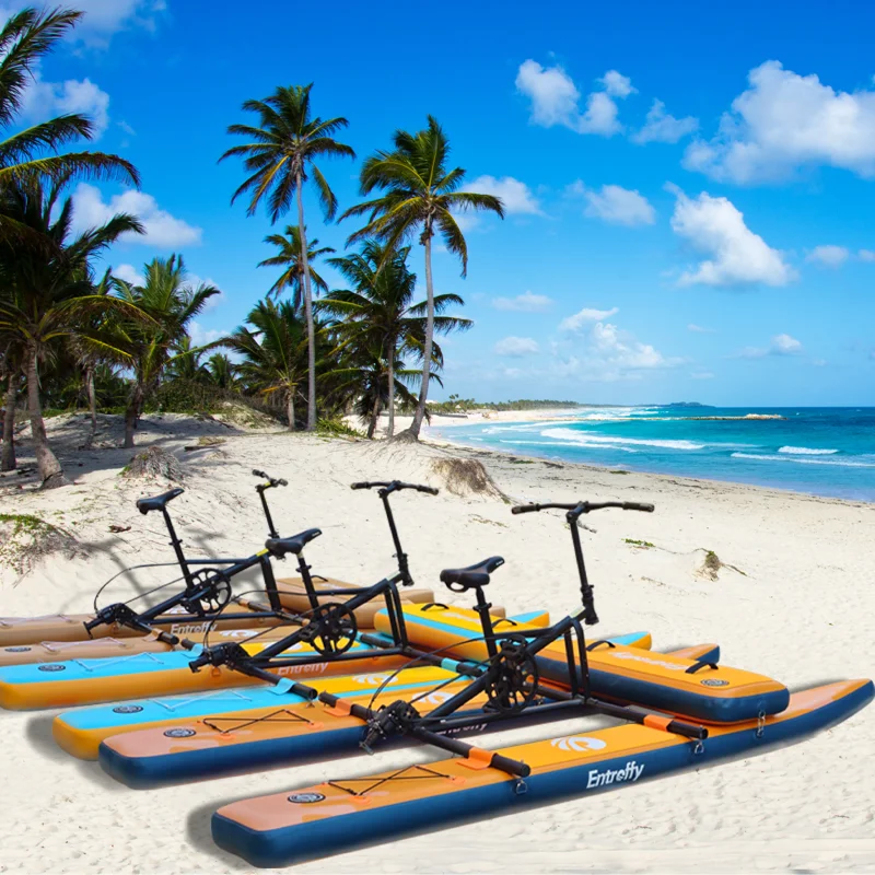 Professional Adult Drop Stitch Waterplay Sea Inflatable Paddle Boats foldable Pedal Bike Bicycle Water Bike