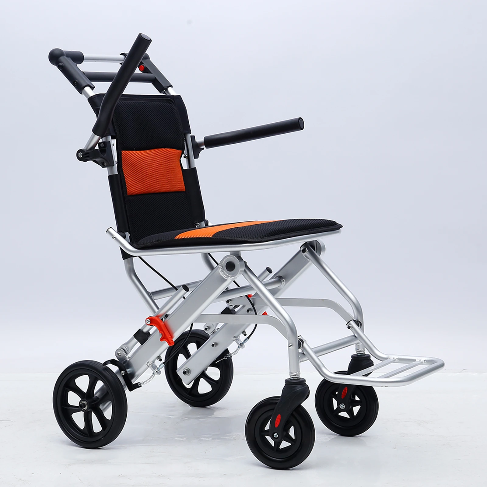 Ultra Super Light Weight Airplane Folding Travel Portable Aluminum Alloy Manual Wheelchair