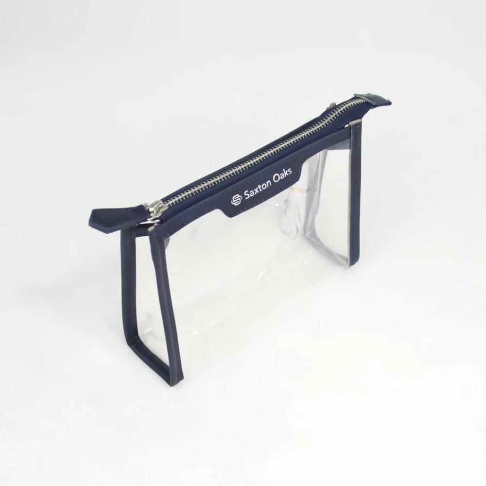 Private Label Travel Transparent Vinyl Waterproof Zipper Cosmetic Bag Pouch Clear TPU PVC Toiletry Makeup Bag