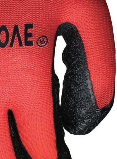 Men industrial CE Latex Wrinkled Good Grip safety hand latex construction rubber garden gloves & protective gear working gloves