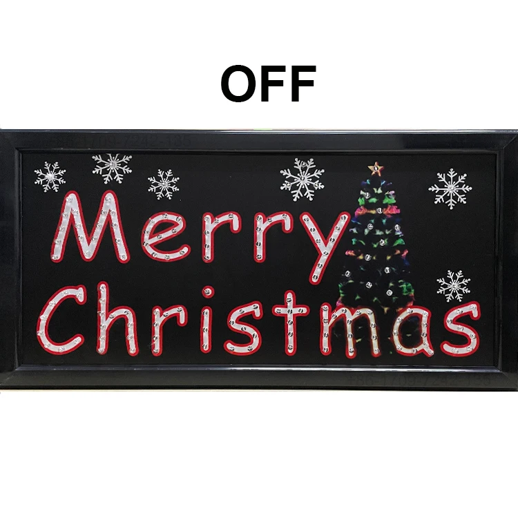 Merry Christmas Led Custom Sign Nano Light Signage OPEN Sign Custom Colorful Photo Paper Xmas Led Signs