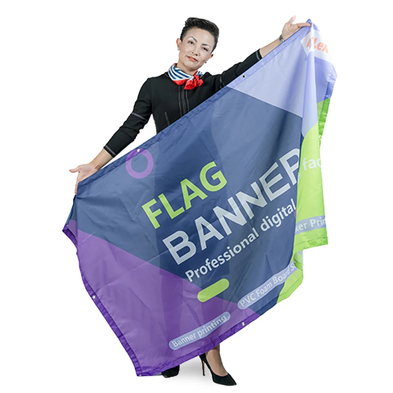 Advertising promotional flags banners feather country flag with logo print polyester promotional custom logo flags